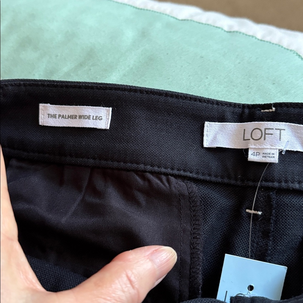Loft Black Wide-Leg Pants - Picture 4 of 7